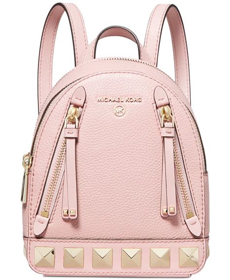 michael kors logoed backpack brown with studs|Michael Kors Backpack sale macy's.